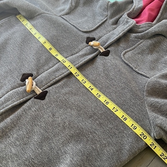 Lands End Kids Hooded Zip Up Toggle Buttons‎ Duffle Style Jacket Coat - Picture 11 of 12